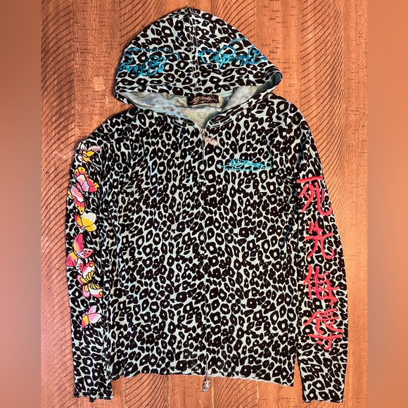 Ed Hardy Jackets & Blazers - Vintage Ed Hardy by Christian Audigier zippered hoodie